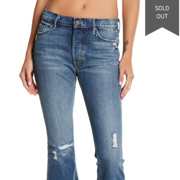 NWOT Mother the Nomad crop fray jeans - Picture 2 of 8